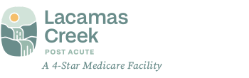 Lacamas Creek Post Acute logo with 4 stars